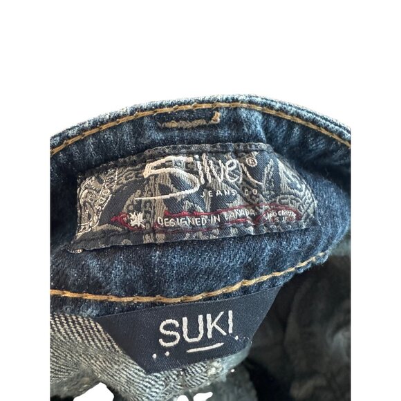 Silver Jeans Co. Suki Mid Rise Bootcut Jeans W29/L32 Stretch Denim Dark Wash - Picture 5 of 9